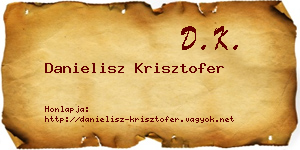 Danielisz Krisztofer névjegykártya